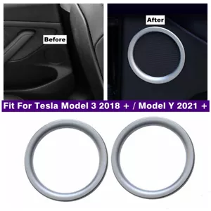 Car Accessories Door Audio Speakers Trim For Tesla Model 3 18-21 / Model Y 21-24 - Bild 1 von 9