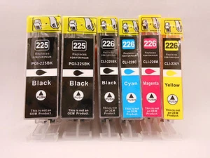 6pK PGI225 BLK CLI226 Ink Cartridge for Canon Pixma MG8120 MG8220 MG6120 MG5220 - Picture 1 of 2