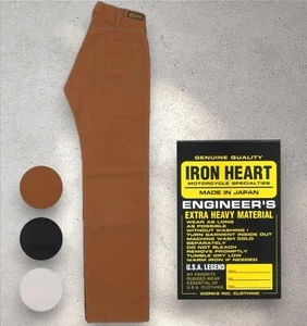 Jeans Iron Heart 801 Heavy Duck Doble Rodilla Leñador Marrón W28-40 Japón NUEVO - Imagen 1 de 12