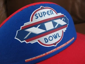 NFL Super Bowl XIX Visor Cap vtg adjustable hat san francisco 49ers stanford CA - Picture 1 of 6