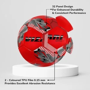 Balón de fútbol Vizari Lucca, talla 5, rojo, VZBL91884-5 - Imagen 1 de 5