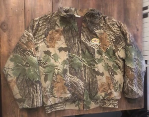 Vintage Pennzoil RealTree Full Zip Up Lined Camo Jacket Mens Sz XL Made In USA - Picture 1 of 10