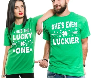 Camisas de día de San Patricio para parejas San Patricio conjunto de día San Patricio camisa de día - Imagen 1 de 2