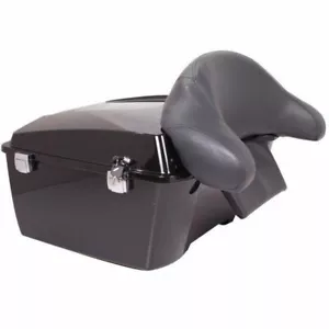 Black EXTRA LARGE MOTORCYCLE Trunk for Harley Davidson YAMAHA KAWASAKI HONDA - Picture 1 of 1