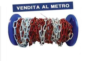CATENA SEGNALETICA SICUREZZA ACCIAIO VERNICIATO BIANCO/ROSSO MM 5 AL MT (38064) - Foto 1 di 3
