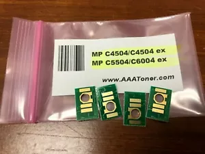 4 Toner Chip for Ricoh Aficio MP C4504, C4504ex, C5504, C6004, C6004ex Refill - Picture 1 of 1