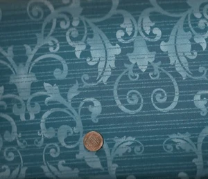 Zoe dark blue damask vines Benartex fabric - Picture 1 of 1
