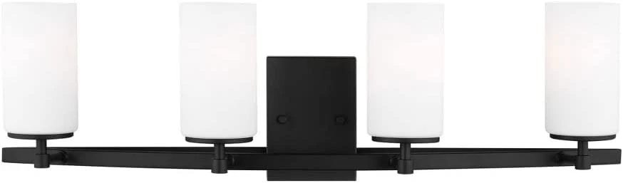 Iluminação de gaivota marinha Alturas 4 luzes parede/banho, preto/gravado/branco - 4424604-112 - Imagem 1 de 1