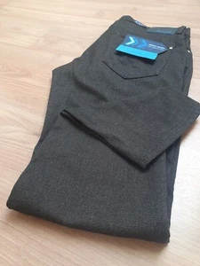 Pantalón hombre PIERRE CARDIN LYON franela W32 L32 ajuste moderno marrón negro NUEVO - Imagen 1 de 24