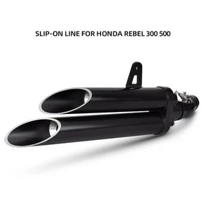For Honda CMX300 CMX500 Rebel CMX CM 300 500 Motorcycle Exhaust Black Warrior Mo - Picture 1 of 7