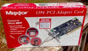 Maxtor 1394 PCI Adapter card K01PC1394A Factory Sealed Fast & Easy Installation - Photo 1/12