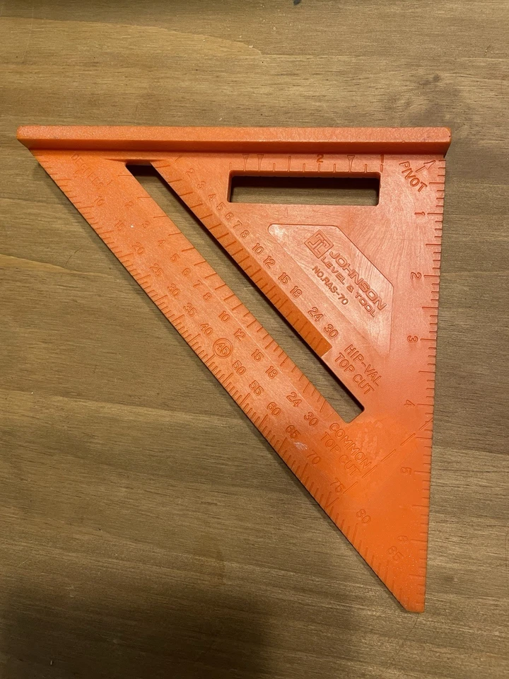 Johnson Level RAS-70 Alta Visibilidad 7" Plástico Viga Cuadrada Triángulo EE. UU. Foto 1 de 4