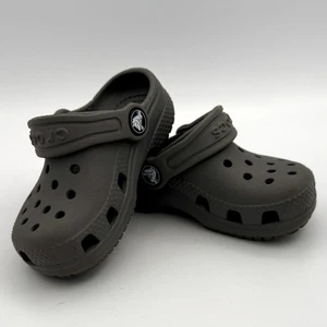 Crocs Iconic Classic Comfort Kleinkind grau Slipper Clogs Größe C7 - Bild 1 von 8