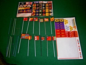 25x BANNER/BANDIERA pali e adesivi per il gioco da tavolo Battle Masters - Foto 1 di 2