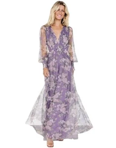 Baltic Born Maxi Dress Small Lavender Floral Party Wedding Romantic Ethereal New - Picture 1 of 9