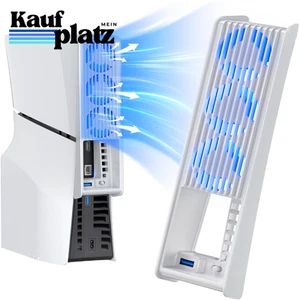 PS5 Slim Lüfter mit LED-Beleuchtung | USB3.0 Hub | Automatische Drehgesc... - Bild 1 von 8
