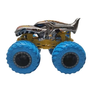 Hit Wheels Mega Wrex Monster Truck Chrome Silver Beast Bashers 1:64 Rare VGC - Picture 1 of 6