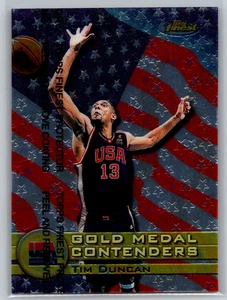 Tim Duncan 1999-00 Topps Finest Gold Medal Contenders #225 squadra USA - Foto 1 di 2