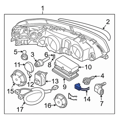 For Volvo S60 2004 Volvo 8678122 Headlight Wiring Harness Connector — 第 1/2 张图片