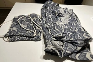 Blau/grau gemustertes Tragetuch "Maniero" - Größe: 6 - Marke: Kaami Slings - Bild 1 von 3