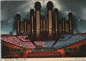 Der weltberühmte Mormonen Tabernakelchor Utah kontinentale Postkarte - Bild 1 von 2