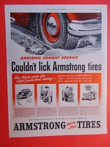 1946 ARMSTRONG Rhino-Flex TIRES photo art print ad - Picture 1 of 1