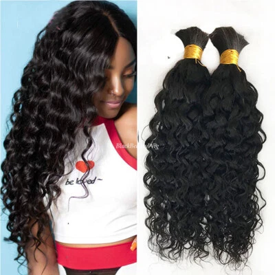 Cabello humano brasileño rizado a granel para trenzar trenzas de ganchillo Remy 100 g 1 pieza Foto 1 de 4