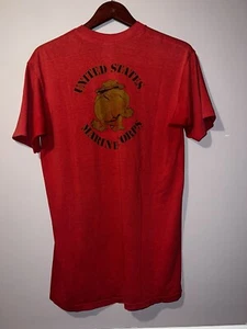 VINTAGE UNITED STATE MARINE CORPS double sided thin & soft SHIRT large - Picture 1 of 3