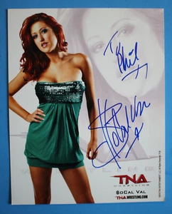 Foto Autografiada Firmada a Mano $oCal Val (SoCal) TNA WWE Lucha Promocional P-56 - Imagen 1 de 2