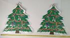 Set of 2 Christmas Tree Shaped Vinyl Placemats 17" x 17"