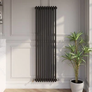 Radiador Columna Doble Barra Vertical Coliseo Tradicional Negro - 1600 x 470mm - Imagen 1 de 8