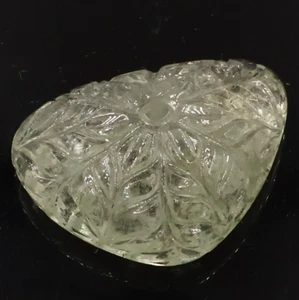 Natural Green Aquamarine Gemstone Fancy Aquamarine Carved 25.60 Cts 25x19 mm - Picture 1 of 8