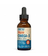 Deva Vegan Liquid Omega-3 DHA-EPA (lemon flavor)2 fl. oz. best by date