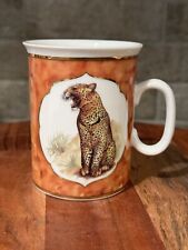 1855 Emails de Limoges By Godinger Coffee Cup Mug Cheetah Leopard pattern 8 oz