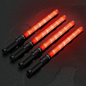 4 Pack Traffic Wand 21Inch Led Traffic Control Baton Safety Light Wands with 3 - Picture 1 of 7