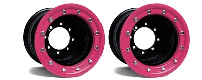 Banshee Warrior 350 Rear Wheels Beadlock 8x8  3+5 4/110 Alba Racing OEM Matte BK - Изображение 1 из 4