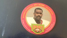 1991 King B Football Disc #2 Art Monk - Washington Redskins - EX