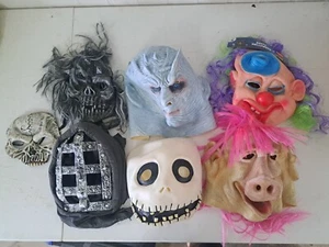 Lot of 6 Vintage Halloween Costume Masks Fun World - Picture 1 of 8