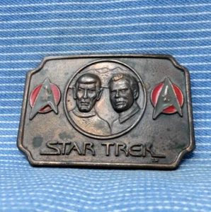 Star Trek Promo Belt Buckle Kirk Spock Vtg 70s Paramount Pictures Cosplay.TYC249 - Picture 1 of 9
