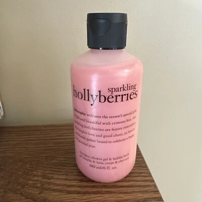 Champú, gel de ducha y baño de burbujas Sparkling Hollyberries de PHILOSOPHY 6 OZ. Foto 1 de 2