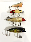 GROUP OF 4 VINTAGE FISHING LURES HEDDON SOUTH BEND AND OTHERS