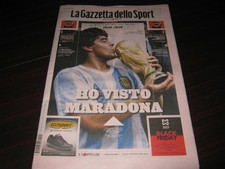 La Gazzetta dello sport del 26 Novembre 2020 Ho visto Maradona NUOVO