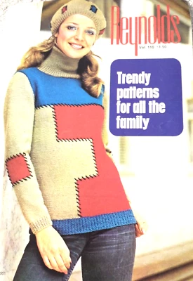 Reynolds Vol. #110 Patrones de moda para todos los suéteres Libro de patrones de tejido A22 Foto 1 de 4