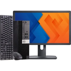 Dell Desktop Computer Intel i3 SFF 8GB RAM 240GB SSD 20in LCD Windows 10 Wi-Fi - Picture 1 of 6