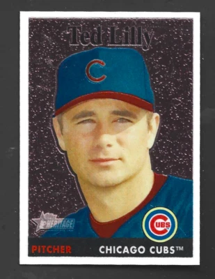 2007 Topps Heritage Chrome #THC28 #/1958 Ted Lilly Chicago Cubs - Image 1 of 2