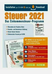 ALDI Steuersoftware 2021 Steuer CD mit Lizenzschlüssel, Key Download Code * - Bild 1 von 1