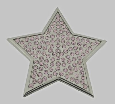 日本星星皮带扣全新男式女式爱粉色金属水钻闪亮礼物 — 第 1/4 张图片