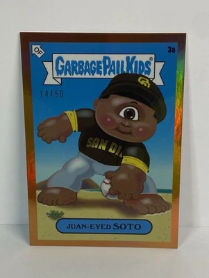 Juan-Eyed SOTO 3a Naranja 14/50 Topps Cubo de Basura Niños x MLB Serie 1 Juan Soto Foto 1 de 2