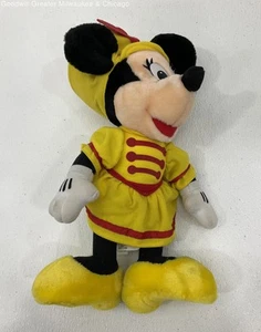 Disney Yellow Band Leader Minnie Mouse Plush Drum Majorette Toy Polyester - Picture 1 of 4