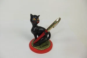 PARKER 1990s Black Cat Point-of-sale Dealer Display Fountain Pen Stand - Picture 1 of 19